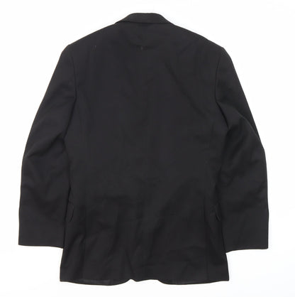 Men's Black Short Blazer 34 Single-Breasted