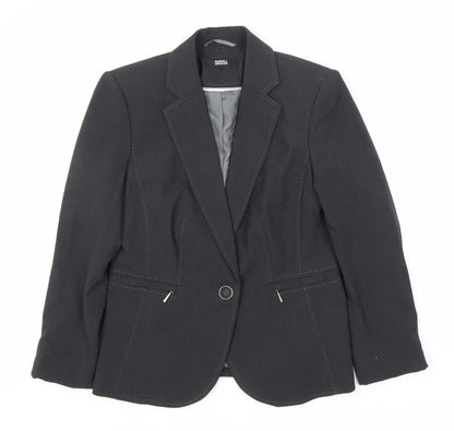 Marks and Spencer Women's Black Blazer - Size 14