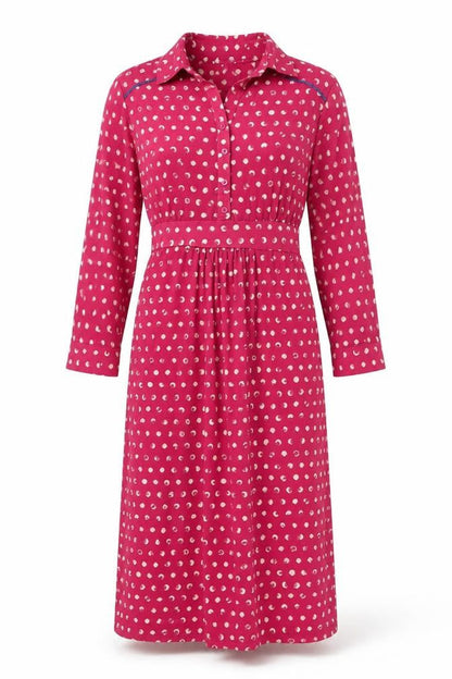 Per Una Women's Pink Polka Dot Shirt Dress Size 10