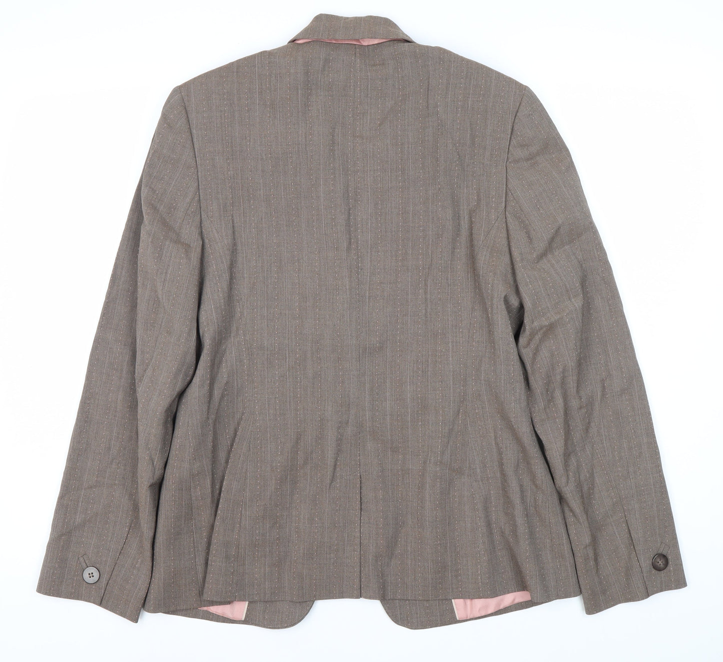 Next Women's Brown Pinstripe Suit Jacket Size 12
