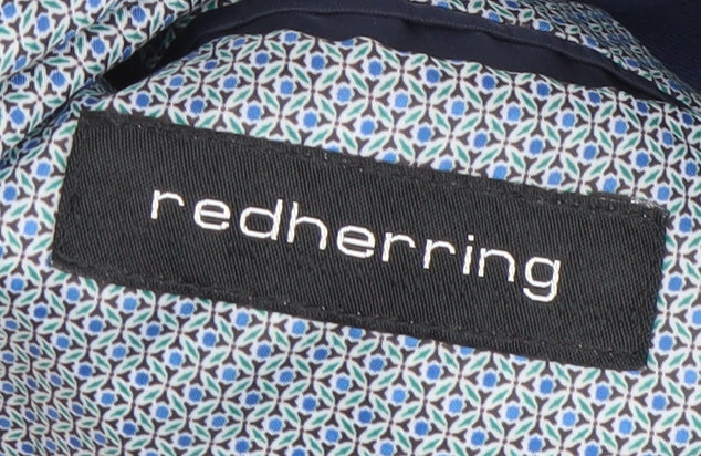 Red Herring Men's Blue Suit Jacket, Size 40, Regular Fit