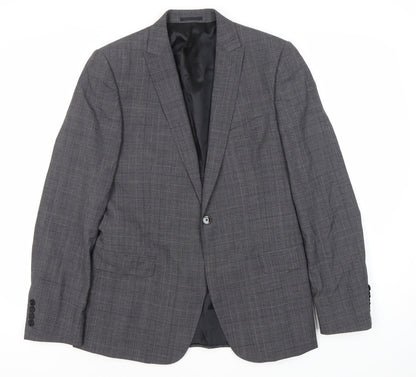 Kin by John Lewis Grey Slim Fit Blazer 38R Check