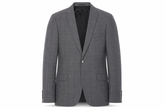 Front view of Kin by John Lewis Grey Slim Fit Blazer 38R Check