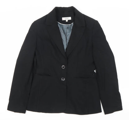 Next Women's Black Blazer Size 10 Two-Button Tailored