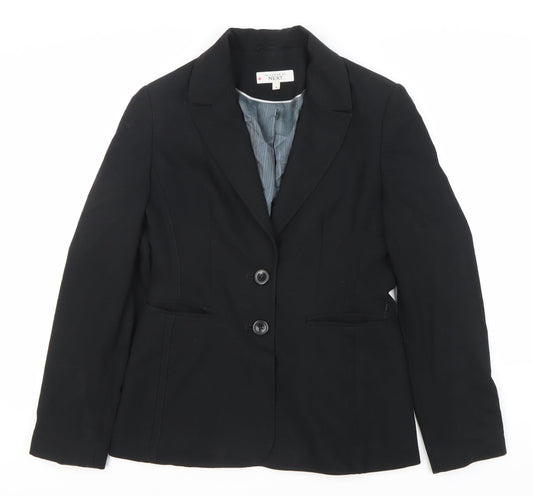 Next Women's Black Blazer Size 10 Two-Button Tailored