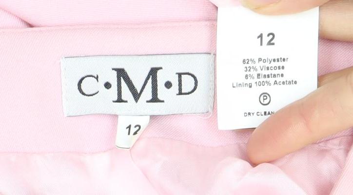 C·M·D Women's Pink Suit Jacket Size 12, Regular Fit