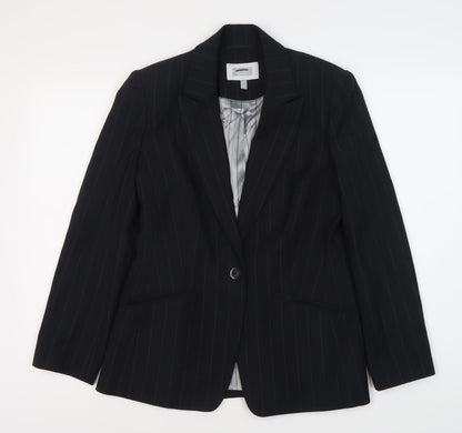 NEXT Women's Black Pinstripe Suit Jacket, Size 12, Petites