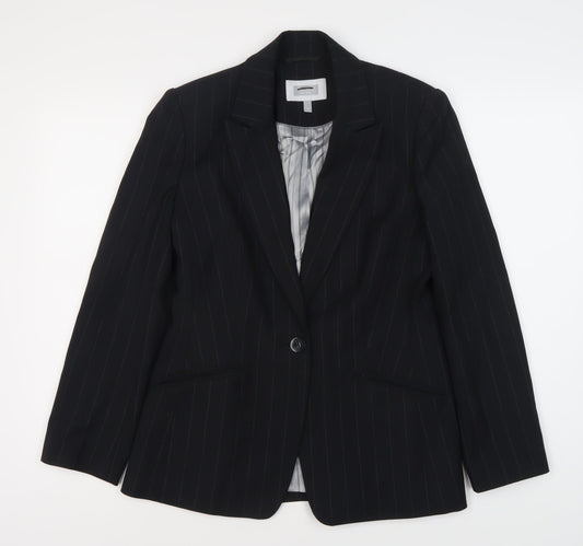 NEXT Women's Black Pinstripe Suit Jacket, Size 12, Petites