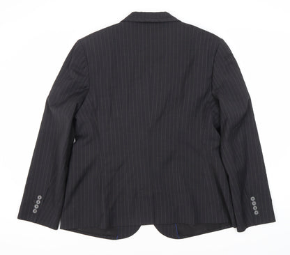 Wardrobes Black Pinstripe Suit Jacket Women's 16