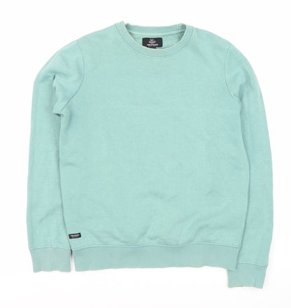 Threadbare Men's Green Crew Neck Sweatshirt S