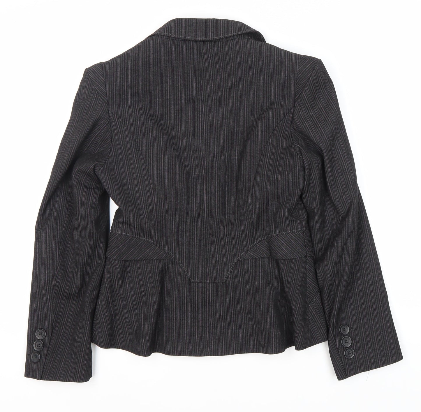 Next Women's Black Pinstripe Suit Jacket Size 10 Petite