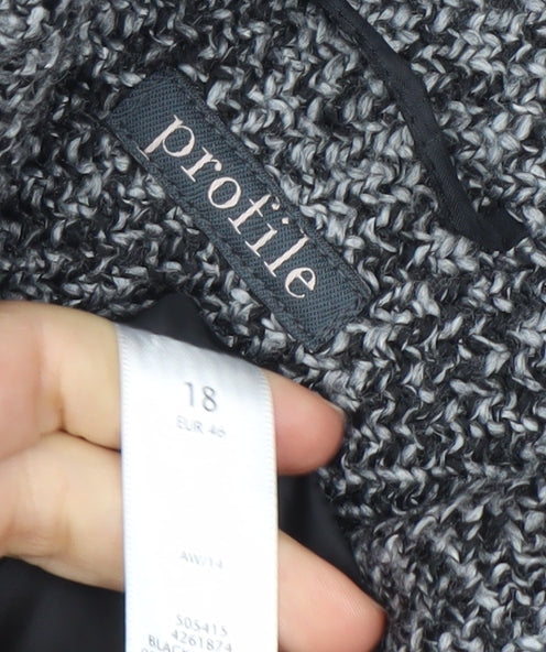 Profile Women's Grey Coat, Size 18, Polyester Wool Blend