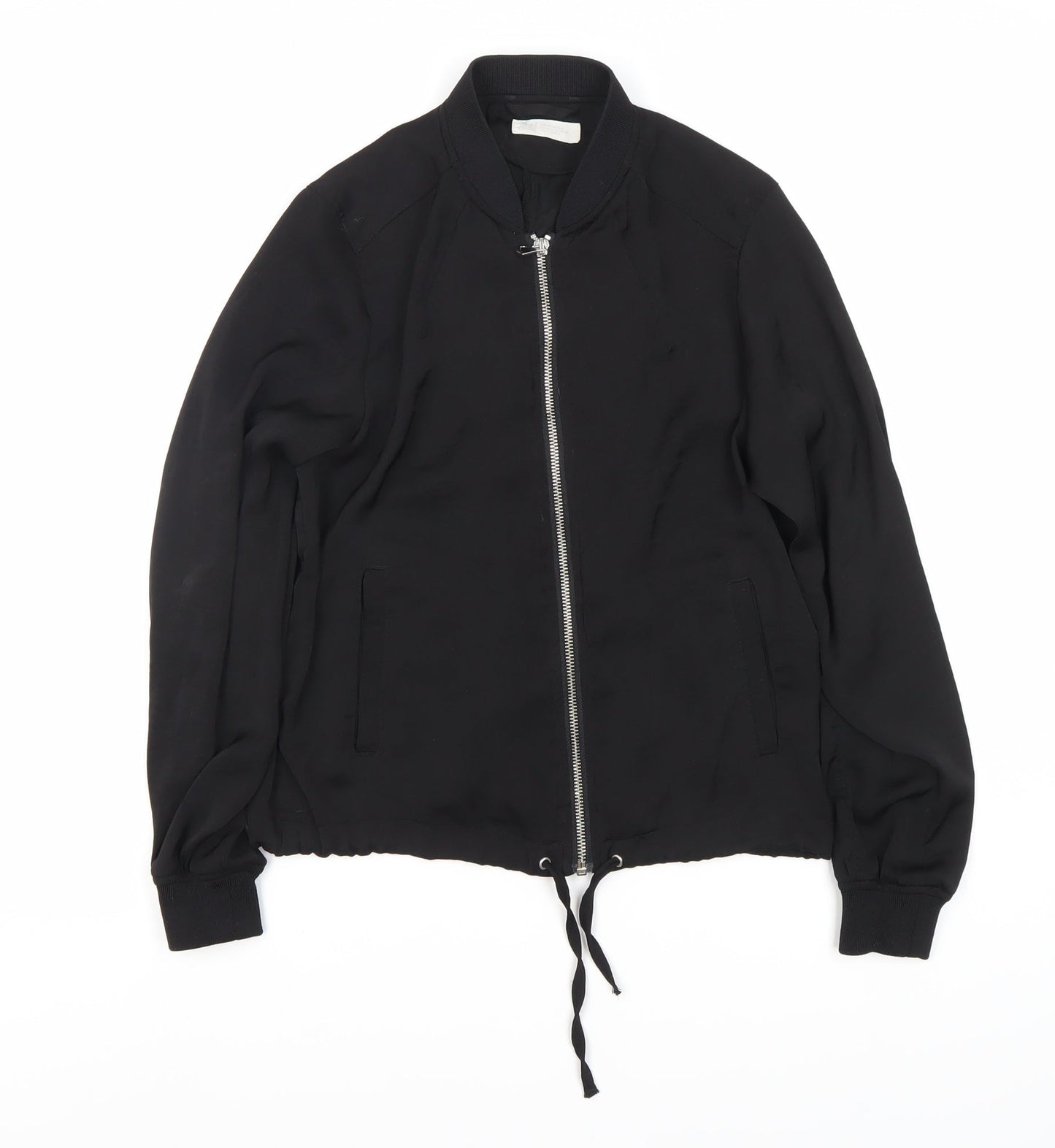 H&M Unisex Kids Black Basic Jacket M with Full Zip