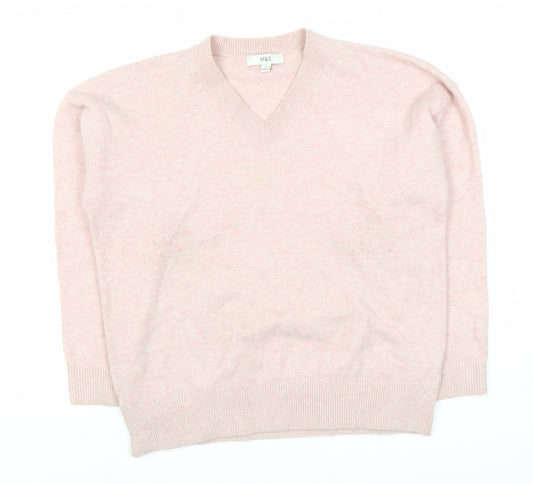 Womens UK Size M Marks and Spencer Pink Pullover Jumper