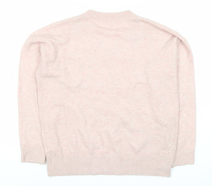 Womens UK Size M Marks and Spencer Pink Pullover Jumper