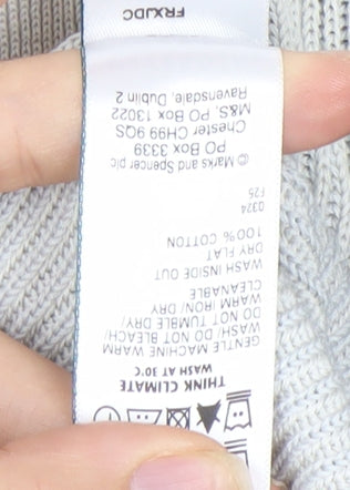 Marks and Spencer Men's Ivory Full Zip Knit Jumper