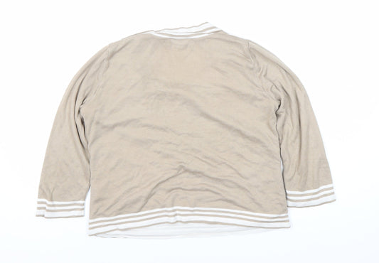 Womens UK Size 10 Per Una Beige Cardigan