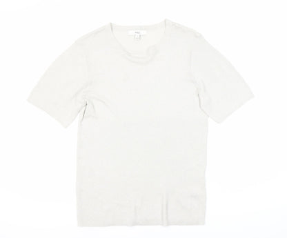 Womens UK Size M Marks and Spencer Grey Basic T-Shirt
