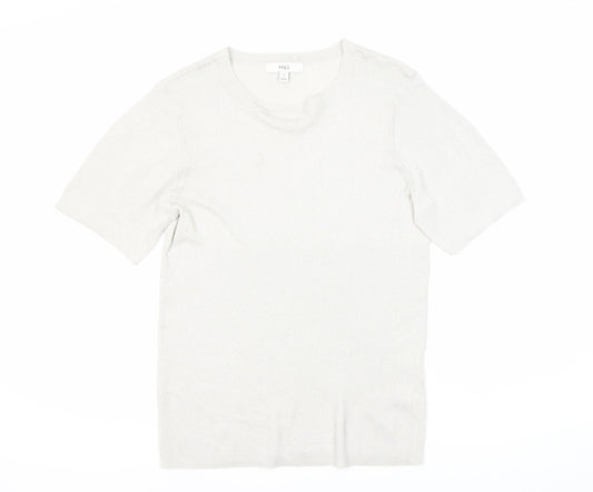 Womens UK Size M Marks and Spencer Grey Basic T-Shirt
