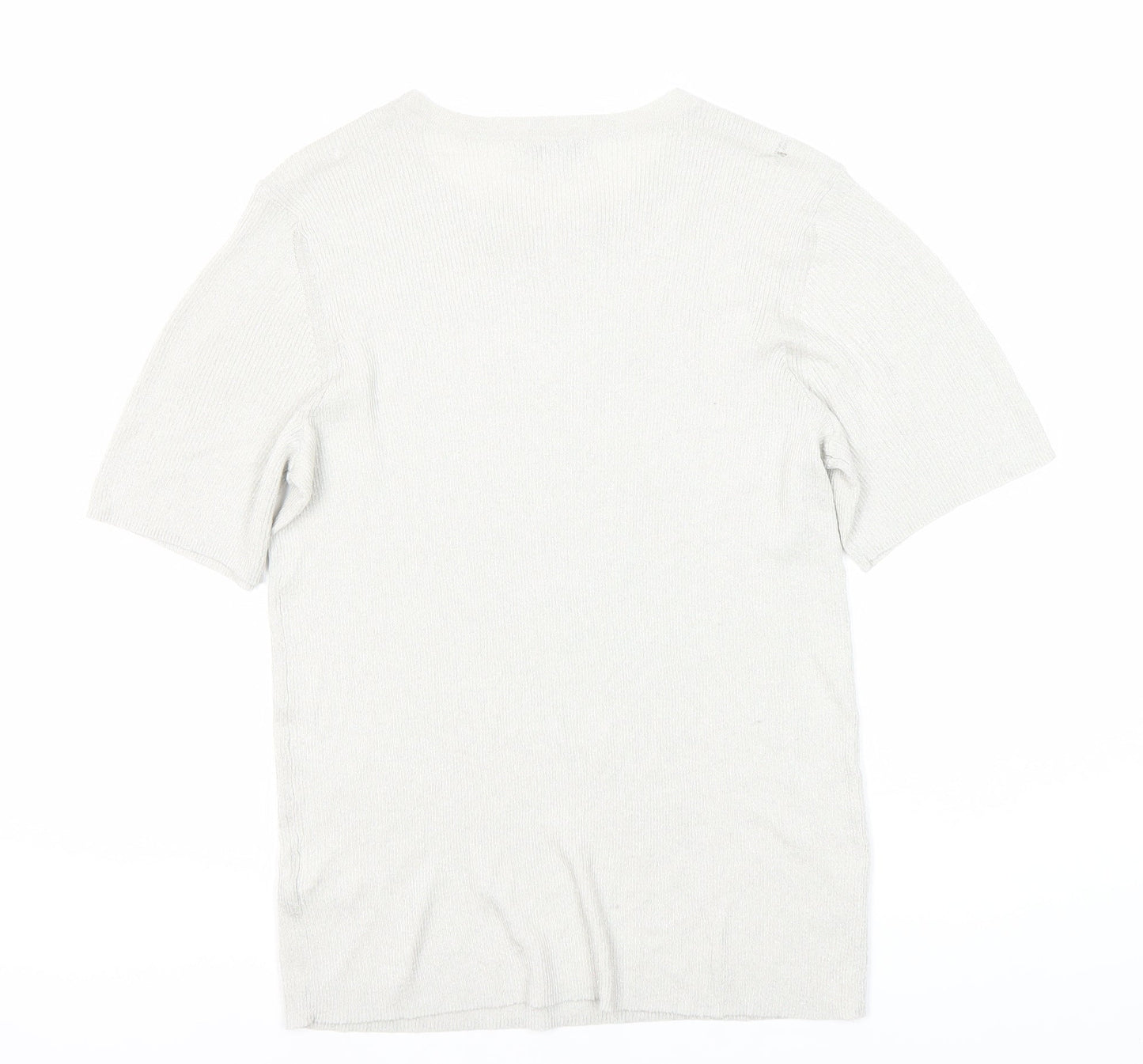Womens UK Size M Marks and Spencer Grey Basic T-Shirt