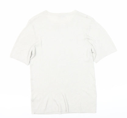 Womens UK Size M Marks and Spencer Grey Basic T-Shirt