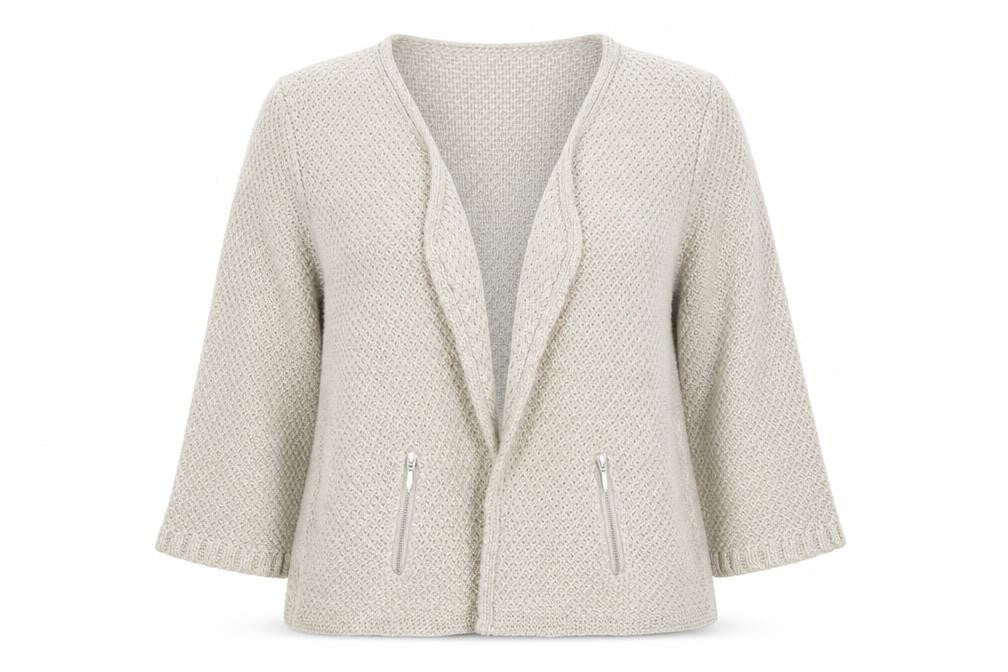 Womens UK Size 14 Per Una Beige Cardigan Jumper