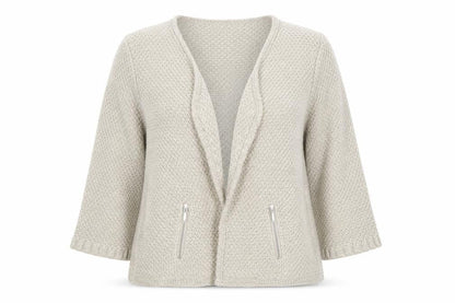 Womens UK Size 14 Per Una Beige Cardigan Jumper