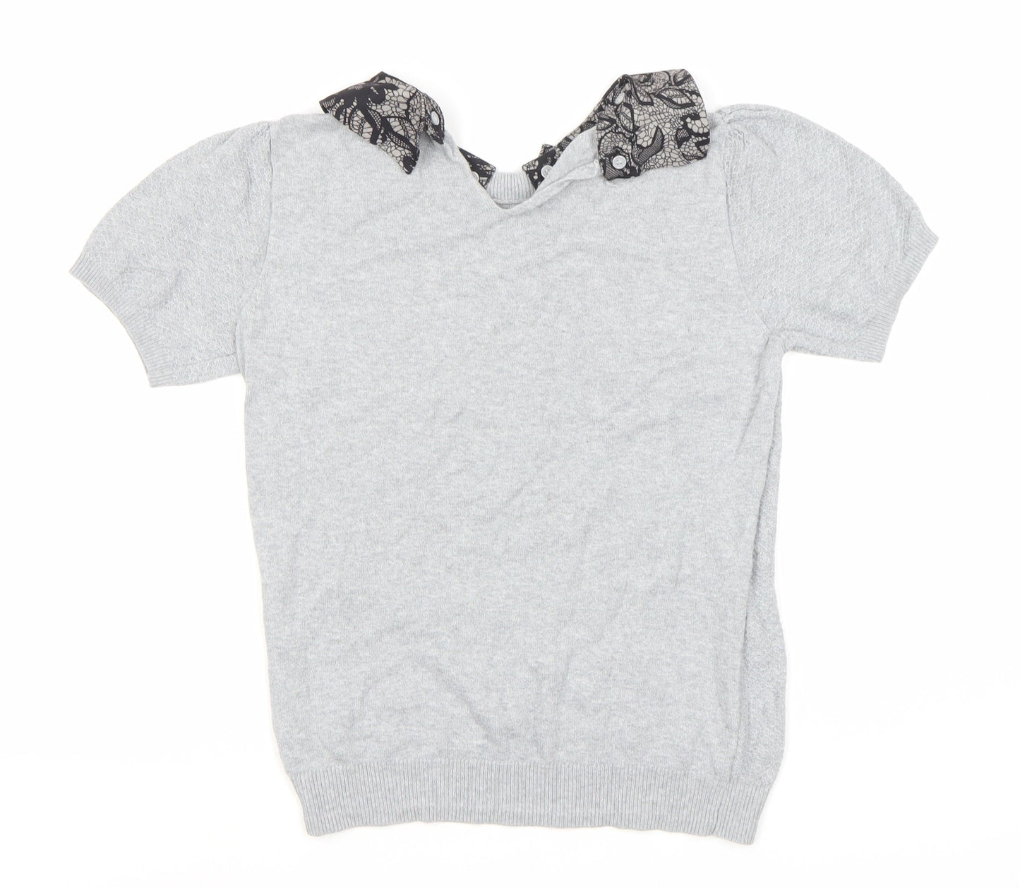 Womens UK Size S Oasis Grey Basic Blouse