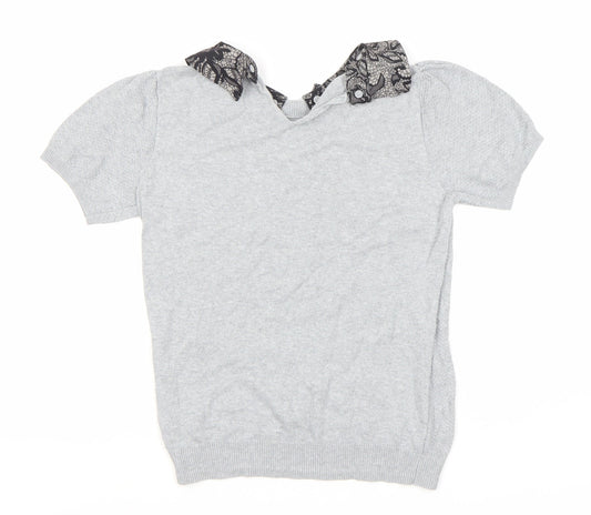 Womens UK Size S Oasis Grey Basic Blouse