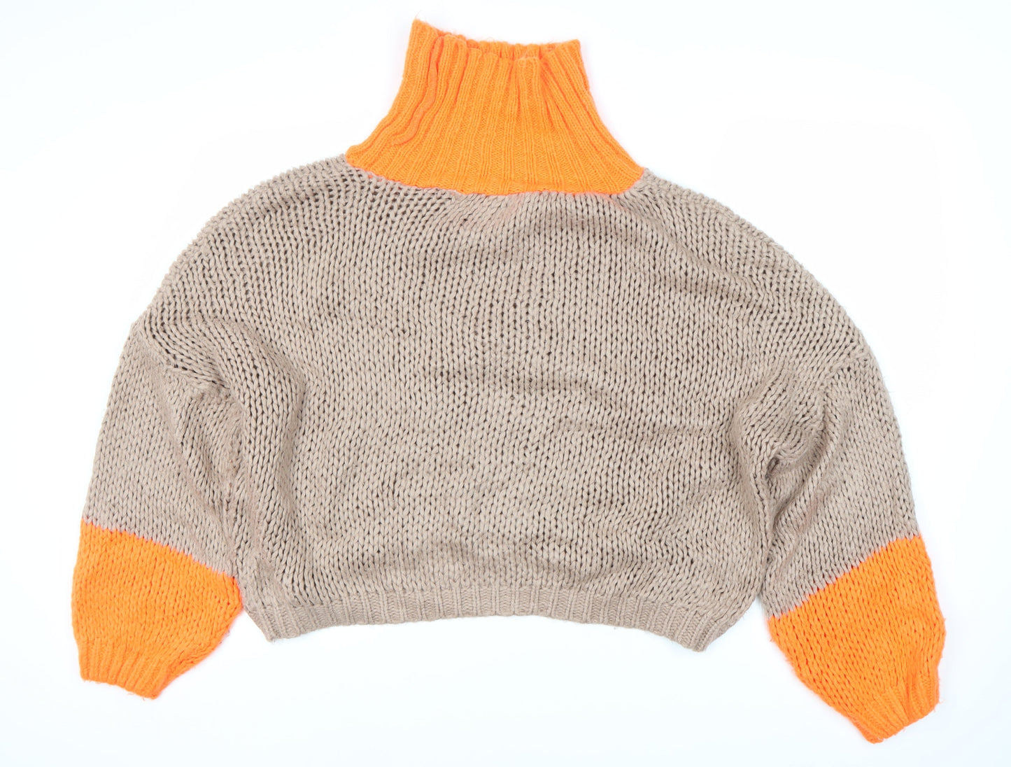 Belle Modelle Women's Multicoloured Roll Neck Jumper Size 4
