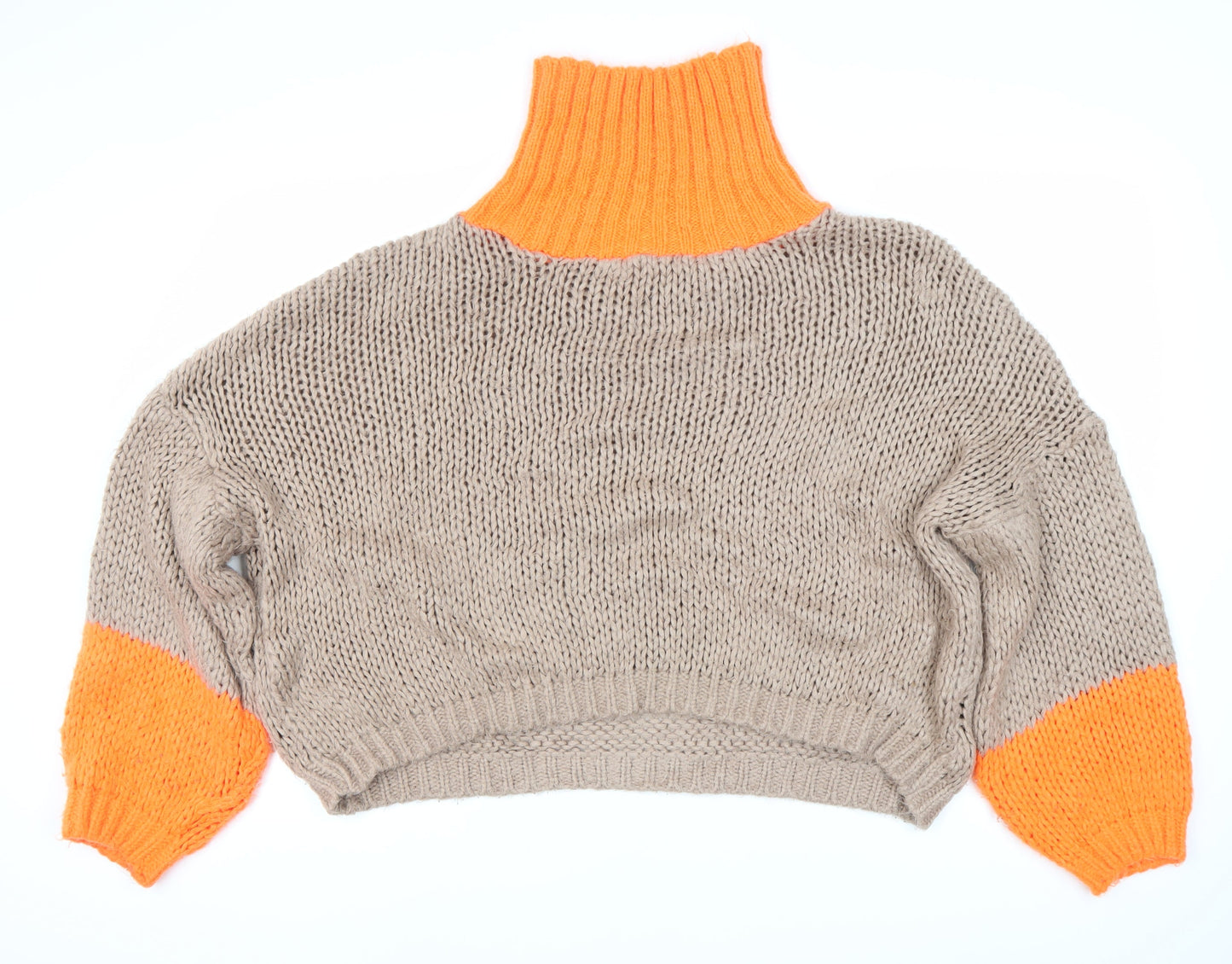 Belle Modelle Women's Multicoloured Roll Neck Jumper Size 4