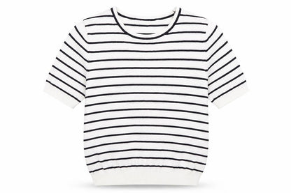 H&M Women's White Striped T-Shirt - Size S