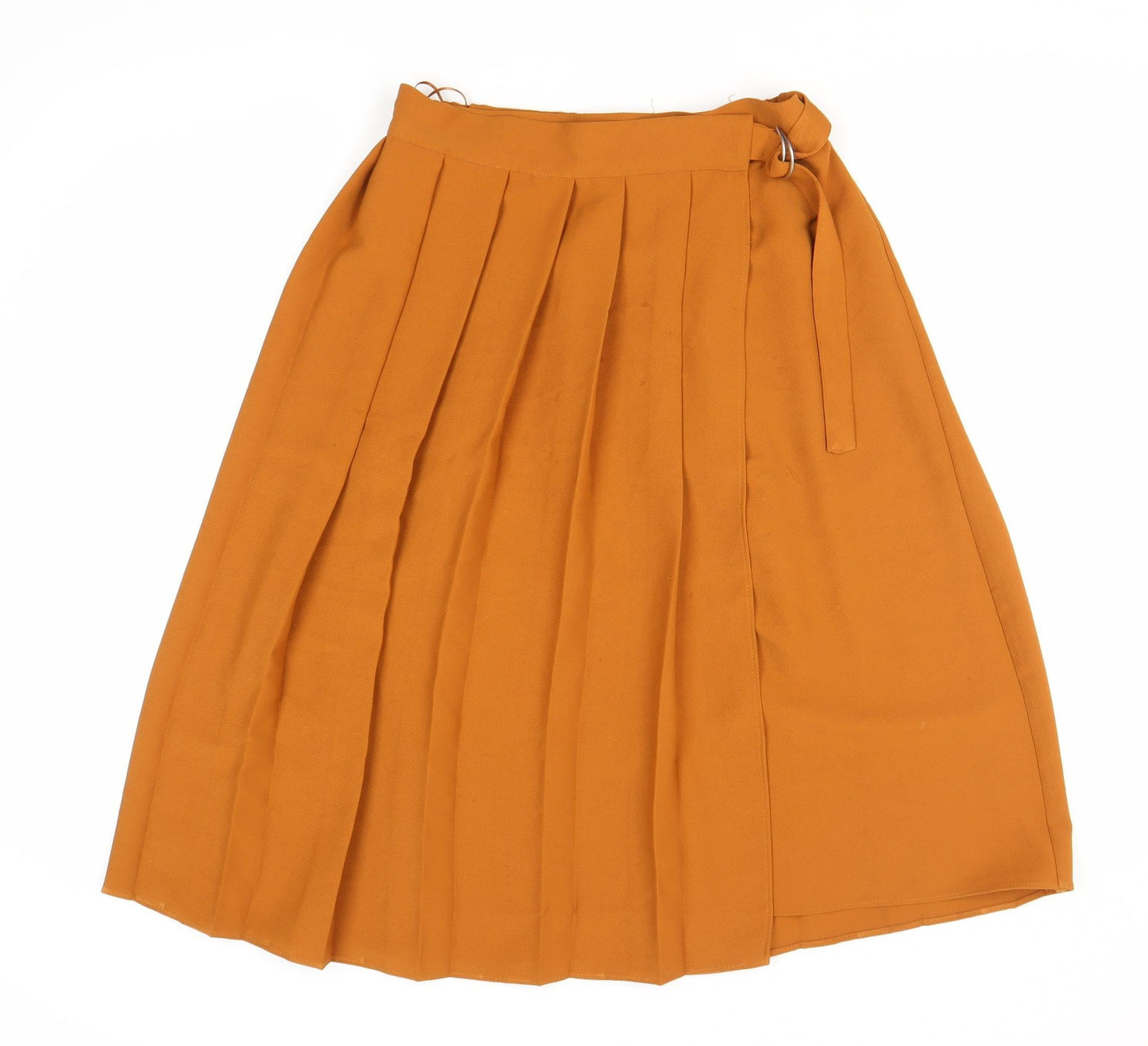 Marks and Spencer Women's Orange Pleated Midi Skirt