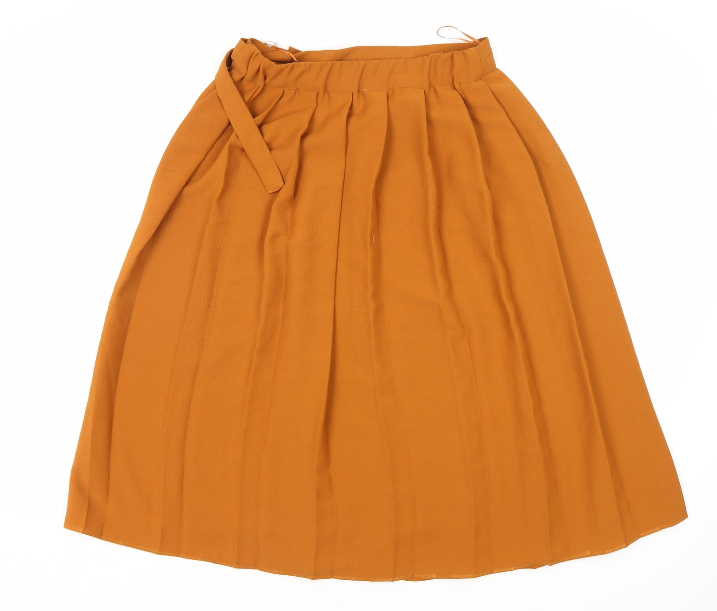 Marks and Spencer Women's Orange Pleated Midi Skirt