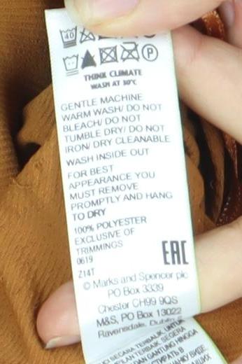 Marks and Spencer Women's Orange Pleated Midi Skirt