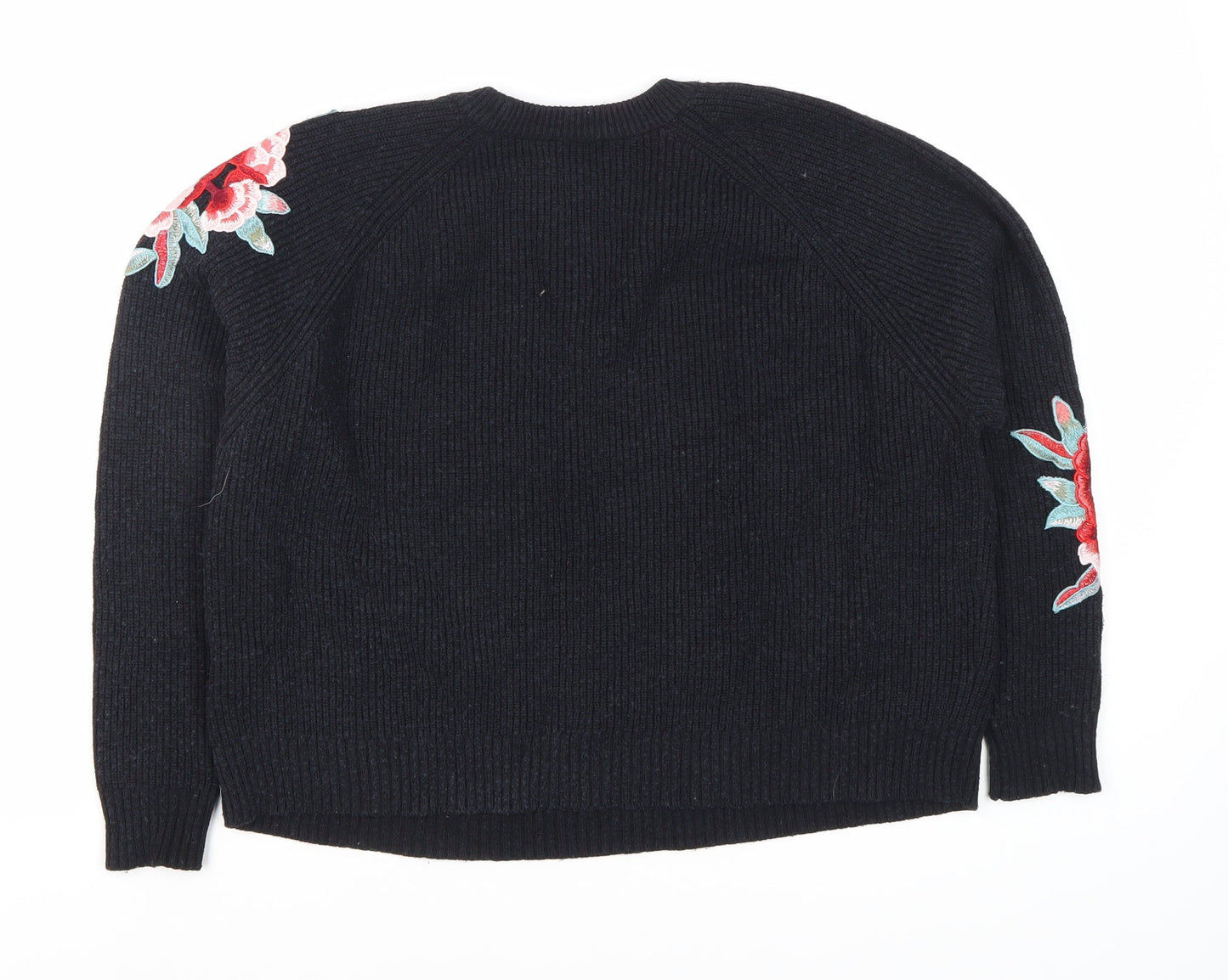 Pinkie Collection Women's Black Floral Jumper S