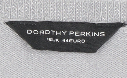 Womens UK Size 16 Dorothy Perkins Grey Pullover Jumper