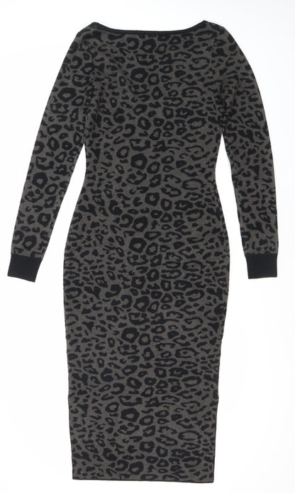 SOSANDAR Women's Multicoloured Animal Print Dress, Size 8