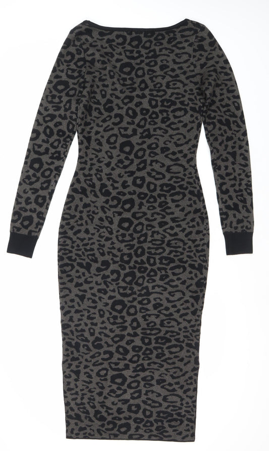 SOSANDAR Women's Multicoloured Animal Print Dress, Size 8