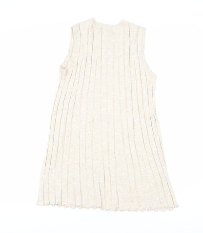 Womens UK Size S Marks and Spencer Beige Tunic Tank