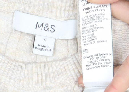 Womens UK Size S Marks and Spencer Beige Tunic Tank