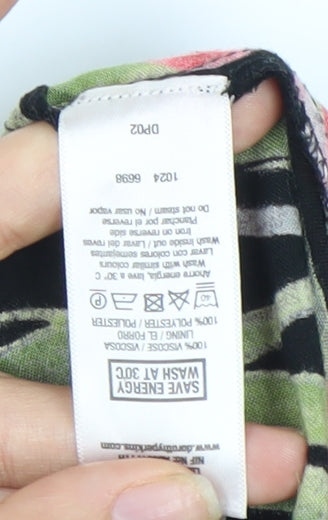 Dorothy Perkins Women's 10 Black Floral Fit & Flare Dress