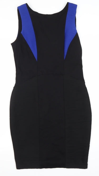 LIMITED Women's Black Blue Sheath Dress Size 14