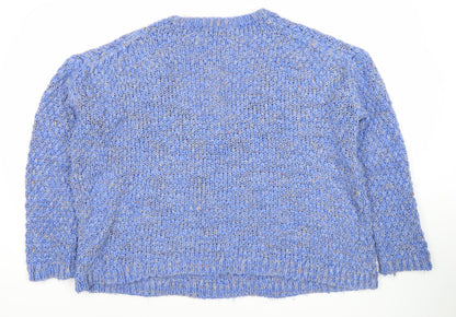 Womens UK Size M Zara Blue Pullover Jumper
