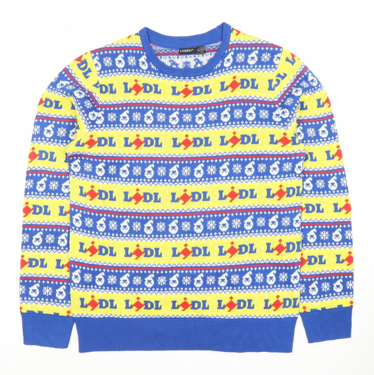 Livergy Men's Multicoloured Christmas Pullover M