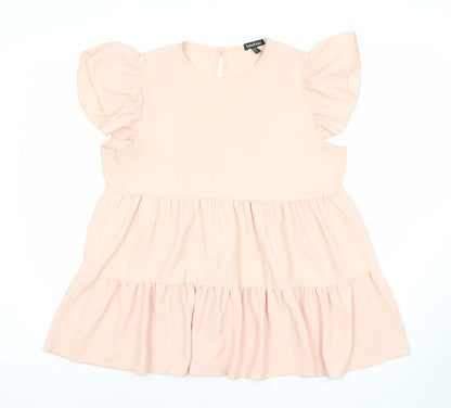 Boohoo Women's Pink A-Line Short Dress Size 12