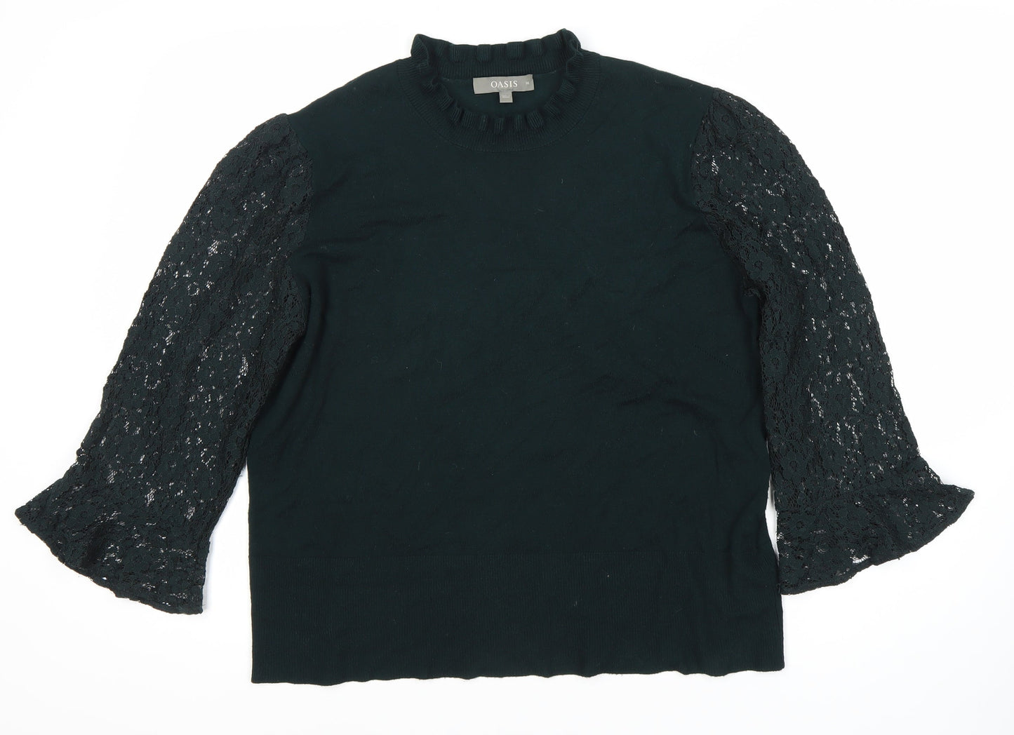 Womens UK Size XL Oasis Black Basic Blouse