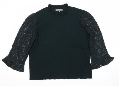 Womens UK Size XL Oasis Black Basic Blouse