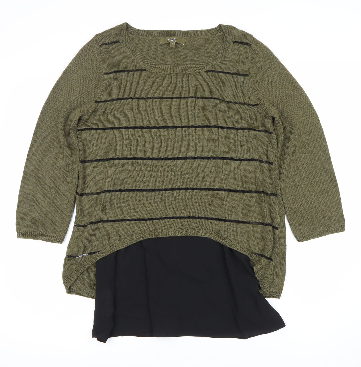 Womens UK Size 10 NEXT Green Pullover Jumper