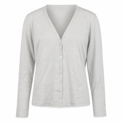 Womens UK Size S Oui Grey Cardigan Jumper